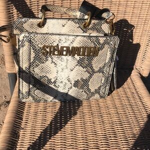 Steve Madden Bevelyn Metallic Snake Convertible Crossbody Bag